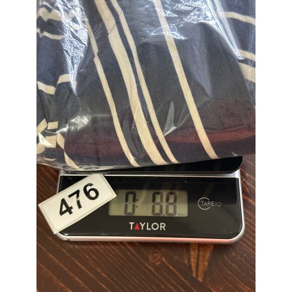 Ralph Lauren Fit & Flare Dress S Navy Blue Cream Strips Classic Preppy Old Money - Picture 10 of 10